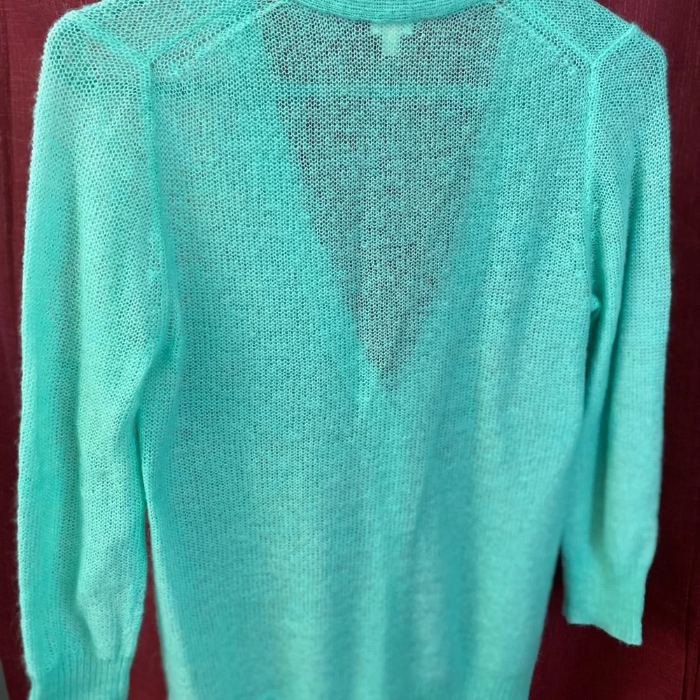 J Crew cardigan sweater turquoise Small - Picture 6 of 7